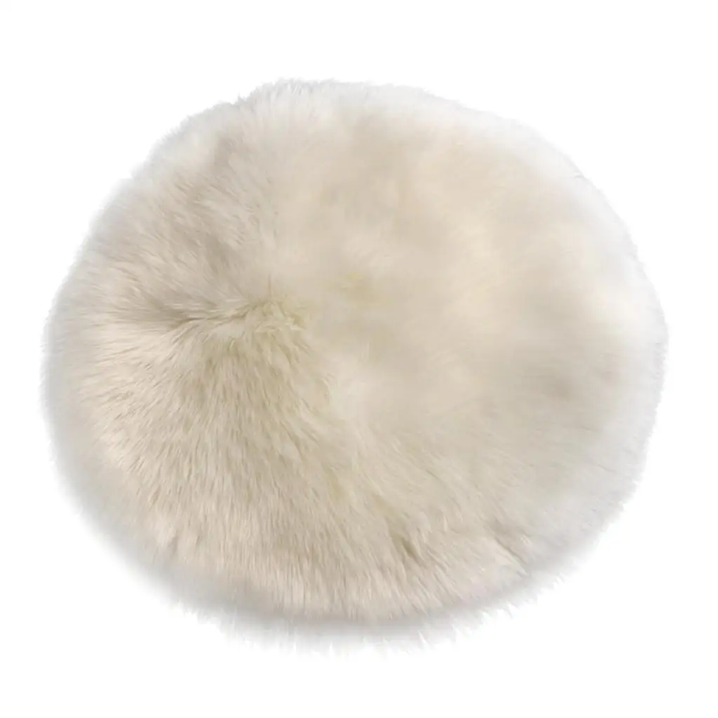 

Round 30cm Hairy Carpet Faux Mat Plain SMALL Area Rug