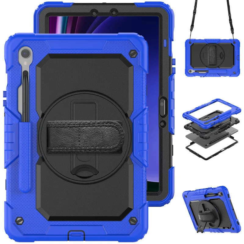 Durable Kids Tablet Case with Screen Protector and Handle Strap, Heavy Duty Cover