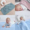 Baby Girls Blanket Solid Color with Double Layer Crystal Velvet Insulation Kids Swaddle Blanket Quilt Pacify the Birthday Gift 4