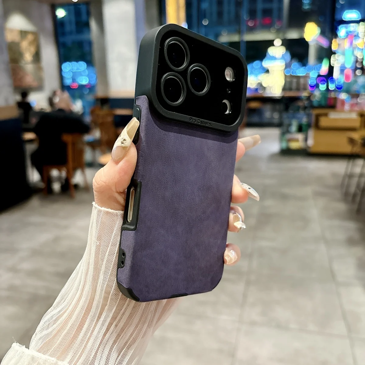 Luxury Suede Matte Leather Phone Case - Shockproof Sheepskin Cover