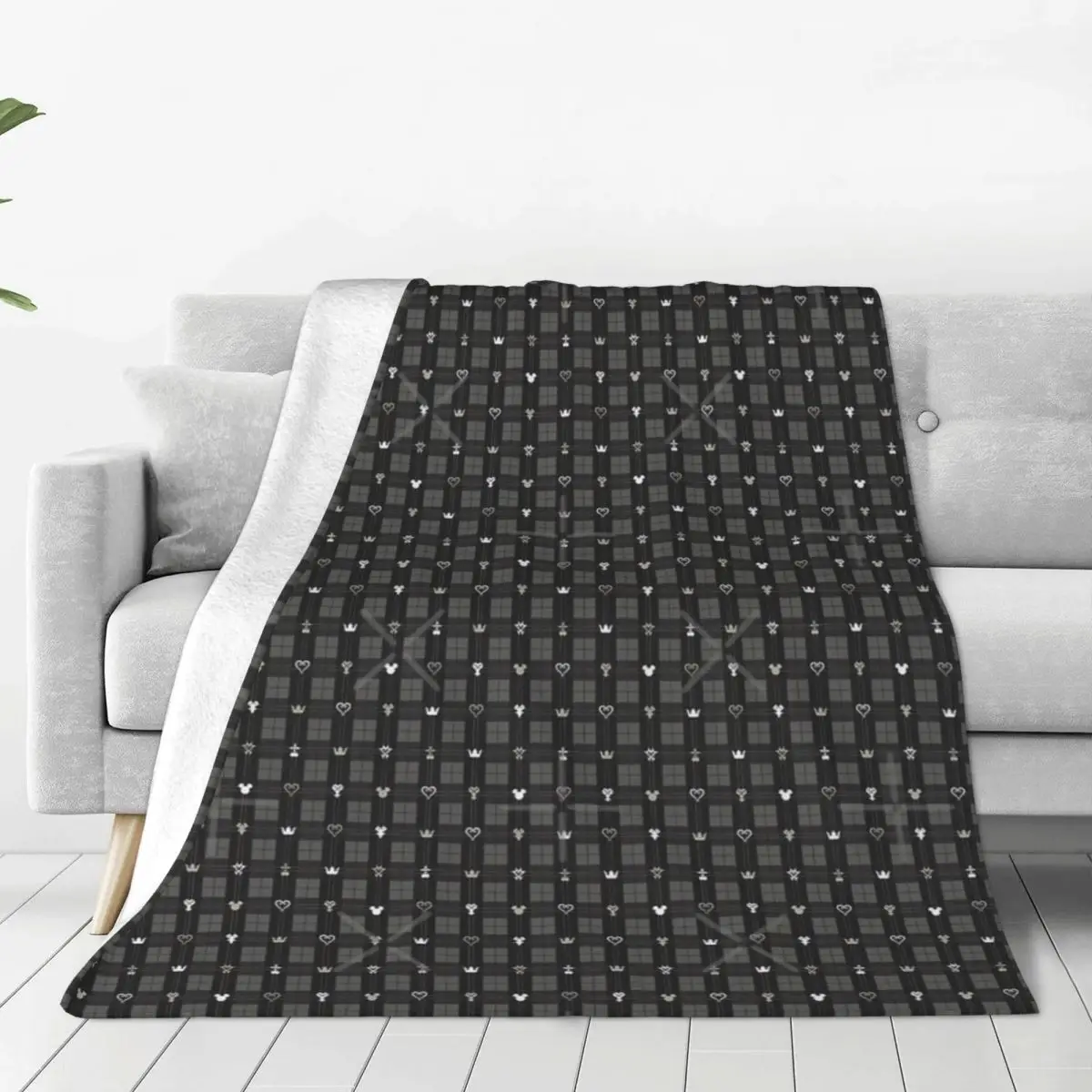 Kingdom Hearts Iii Flanella Modello Copriletto Coperta Nera Sul Letto Copridivano Vintage Sul Letto