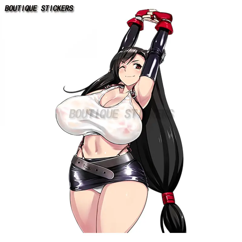 

Creative car sticker Dawasaru 3D car sticker animation Tifa Lockhart waterproof PVC sticker auto motorcycle accessories