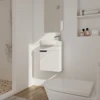 Floating Bathroom Vanity with Sink Modern Cabinet Small Wall Mounted Bathroom Vanitiy with Soft-Close Door White 1