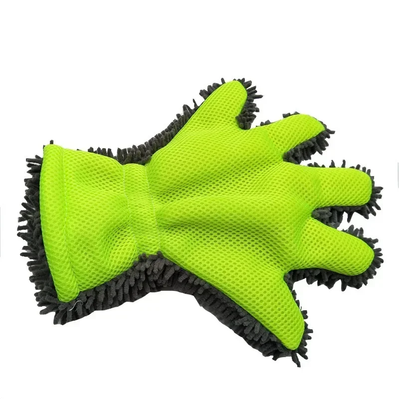 Five Finger Car Wash Gloves Coral Insect Chenille Double-sided Car Cleaning Gloves Wash Accessories