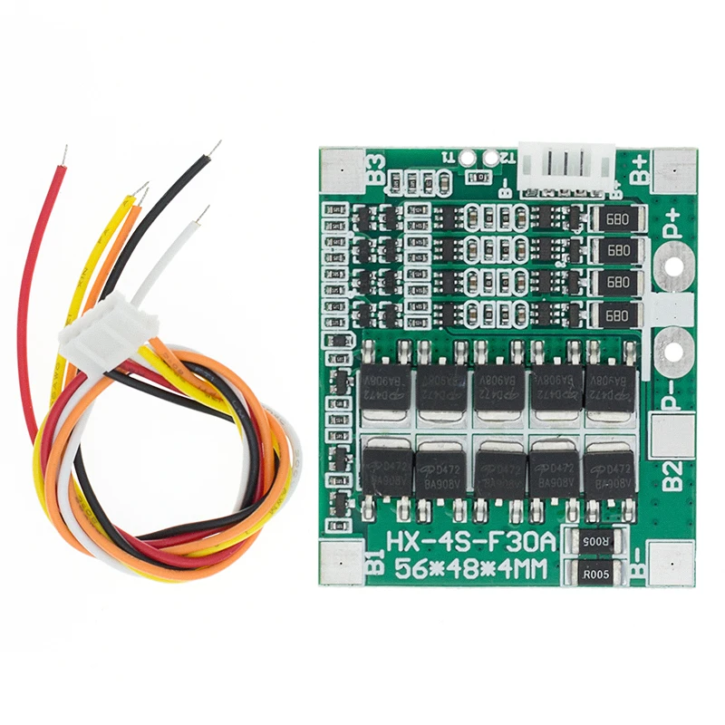 

4S 30A 14.8V Li-ion Lithium 18650 Battery BMS Packs PCB Protection Board Balance Integrated Circuits 45x56mm Electronic Board