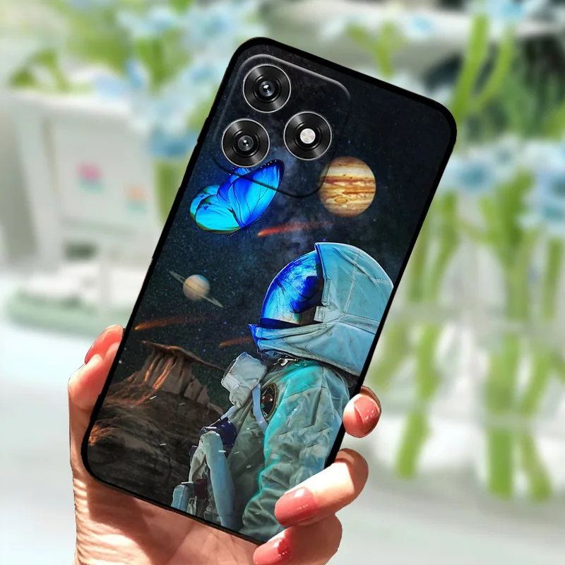 Premium Silicone Soft TPU Back Cover with Artistic Design for Smartphone Protection