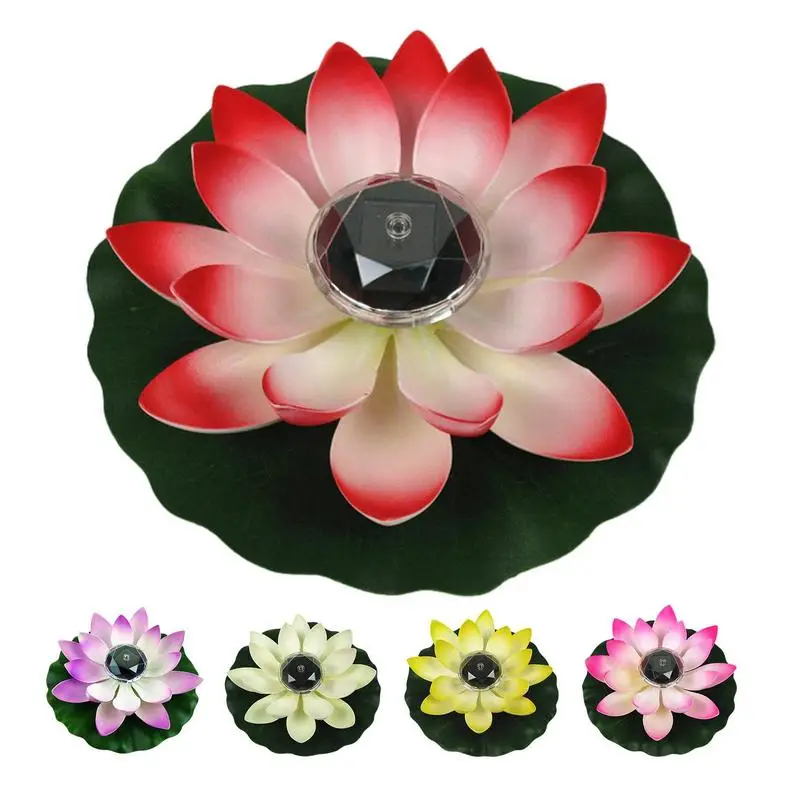 Solar Garden Light Lotus Solar Floating Pool Light for Flower Pond Beach Lawn and Swimming solar garden light