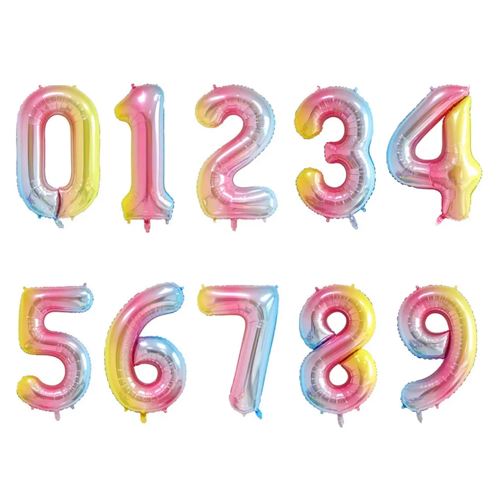 thumbnail image 1 of Globos con números de 32 pulgadas 1 2 3 4 5 6 7 8 Globos de helio con dígitos numéricos para baby shower Fiesta de cumpleaños Decoración para bodas Suministros, 1 of 5