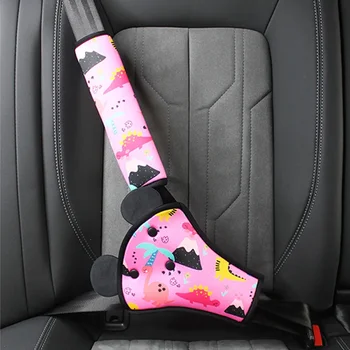 Cuscinetti di copertura per cintura di sicurezza per auto per bambini Kit cintura di sicurezza per interni per auto limitatore Anti collo per copertura protettiva per cintura di sicurezza per bambini confortevole