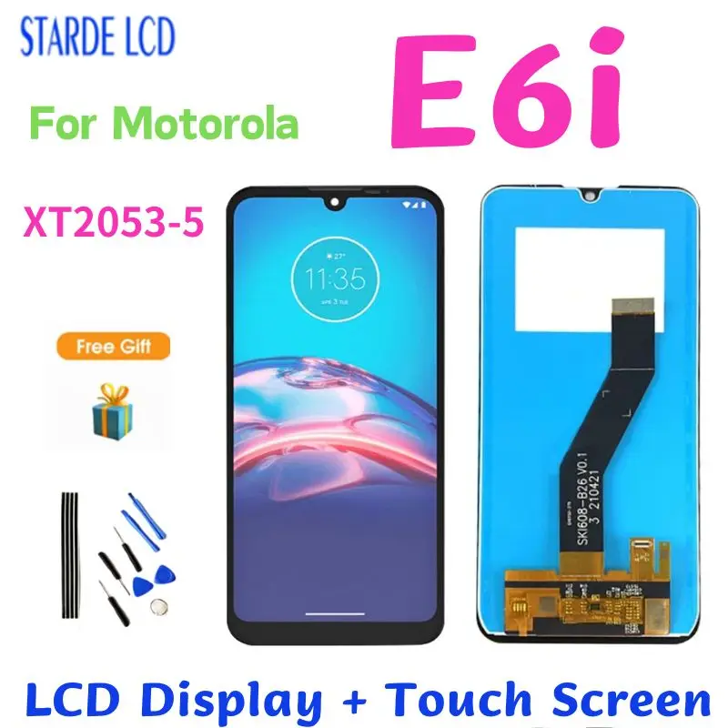 

Оригинальный ЖК-дисплей для Motorola E6i, сенсорный экран в сборе, запасная деталь, подходит для Moto E6i, ЖК-дисплей