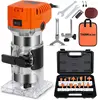Compact Router, 6.5-Amp 1.25 HP Compact Wood Palm Router Tool, 6 Variable Speeds Wood Trimmer with 15 Pieces 1