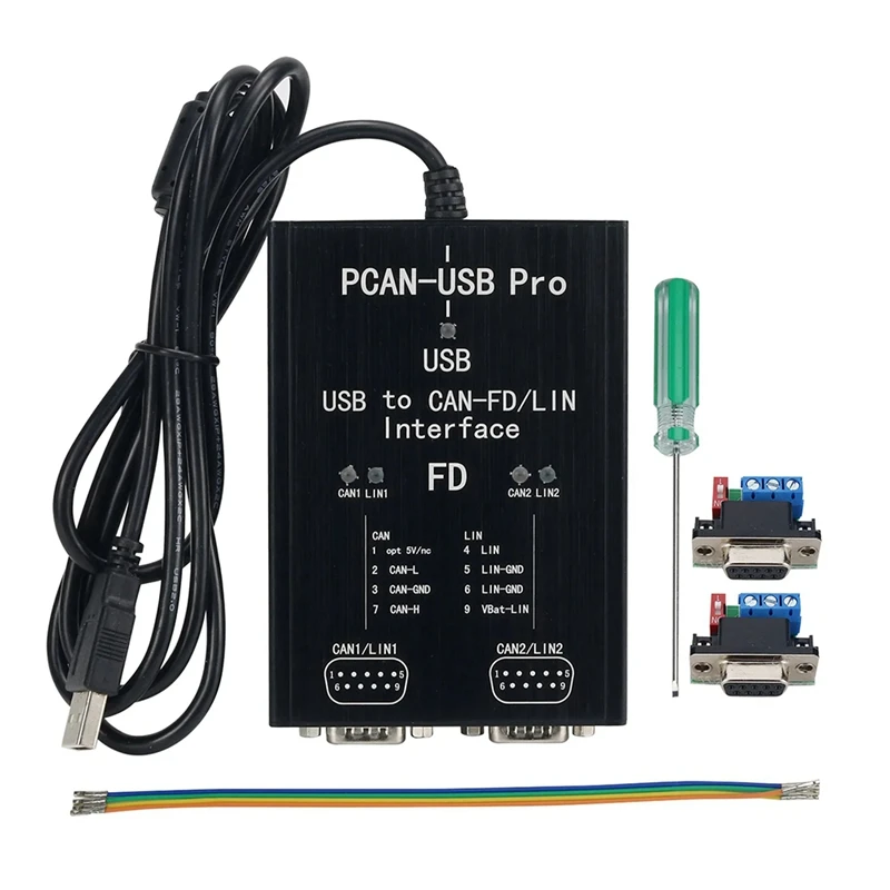 

PCAN-USB Pro PCAN FD PRO USB To CAN Adapter 2CH CAN FD Compatible With IPEH-004061 For PEAK Easy To Use