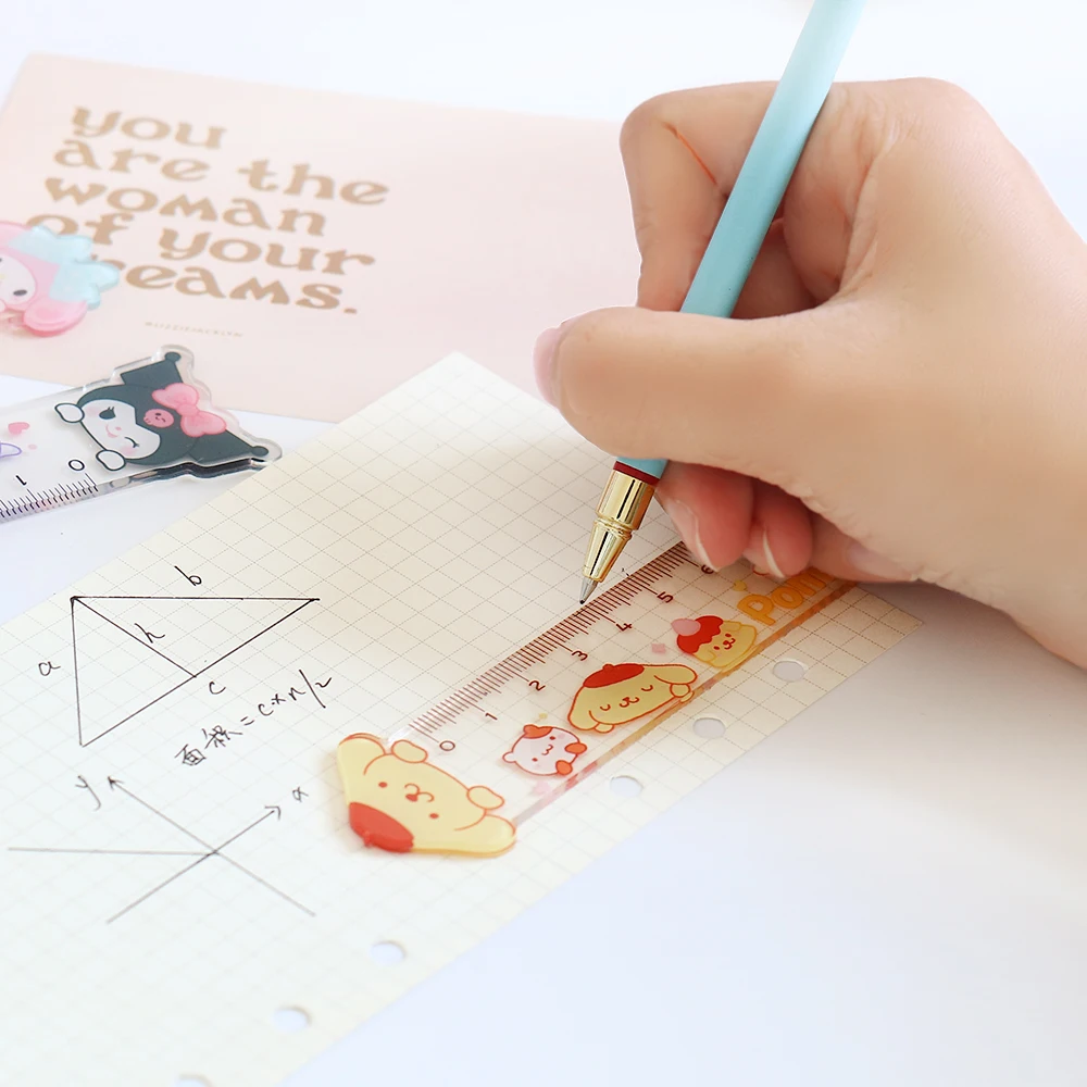 귀여운 눈금자 학교 용품, 귀여운 액세서리, 드로잉 도구, 한국 문구류, 스콜라 가구, 학생 레글라 눈금자, 15cm