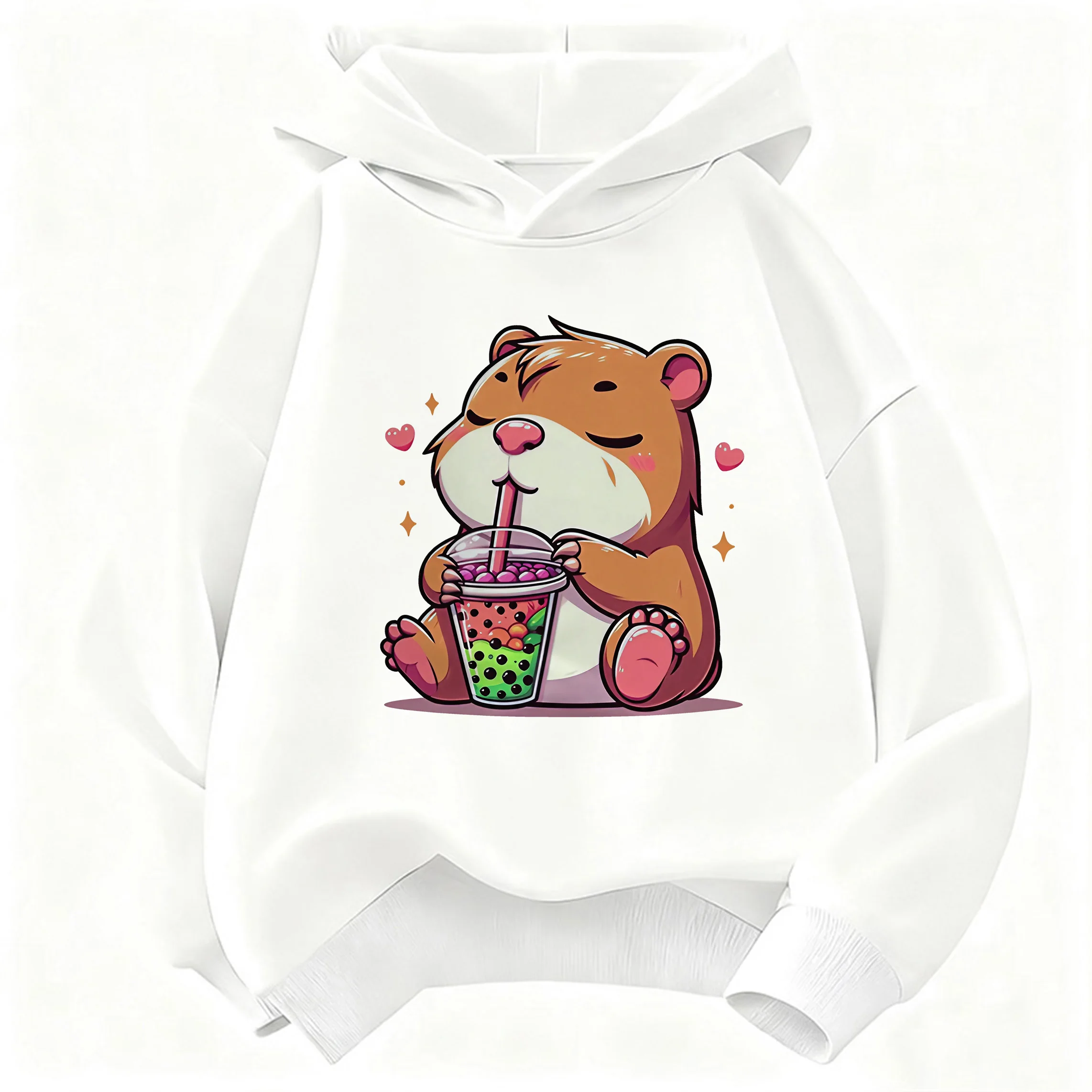 Capybara-Themed Children's Hoodie - Cute and Casual Spring Sweatshirt