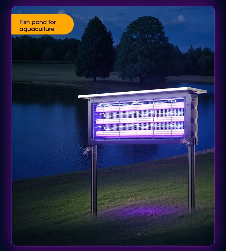 Solarbetriebene Großflächen-Mückenkiller-Lampe und Insektenfalle für den Außenbereich in Garten, Terrasse, Hof und Rasen zur Schädlingsbekämpfung – Detail 17