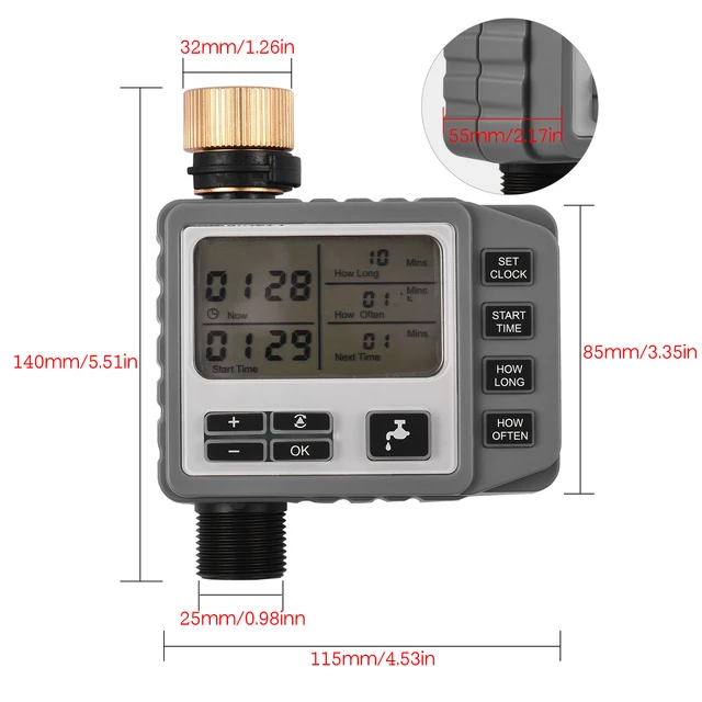 Lepmerk Garden Automatikus Öntözés Timerdigit Hose End Időzítő Programozható Kültéri Öntözőrendszer A Gyep Eszközhöz - Image 6