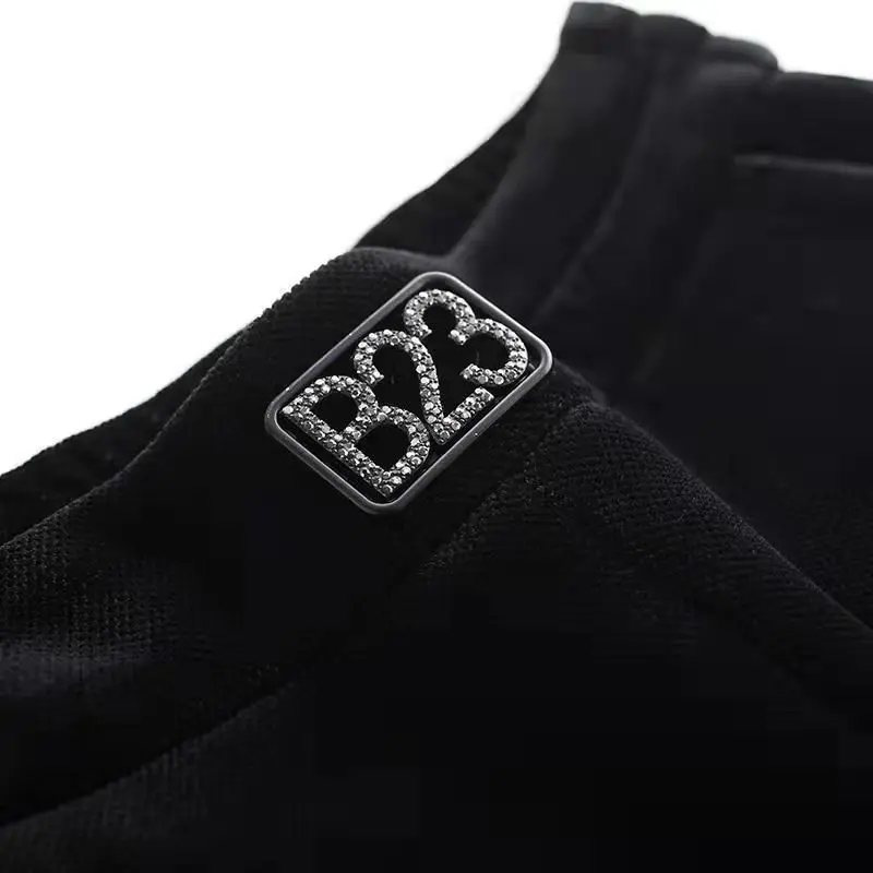 Elegant High Waist Golden Velvet Shorts Spring Autumn New Solid Color Loose Black Wide Leg Pants Fashion Casual Women Clothing
