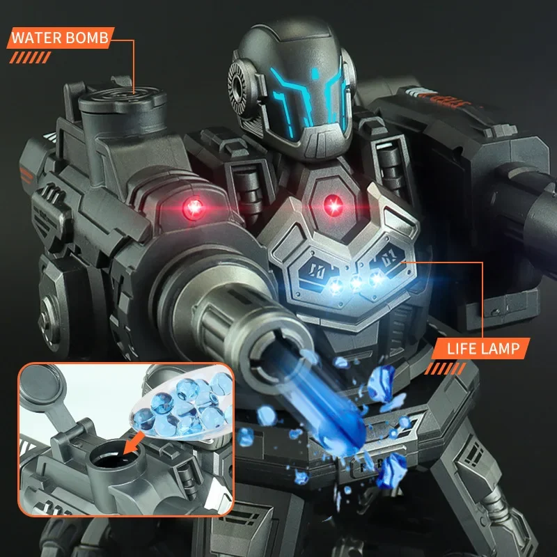 JC09 2.4G RC Robot Battle Spray Shoot Robo With Dual Remote Control Humanoid Fighting Robots Toys for Kids Christmas gift toy 5