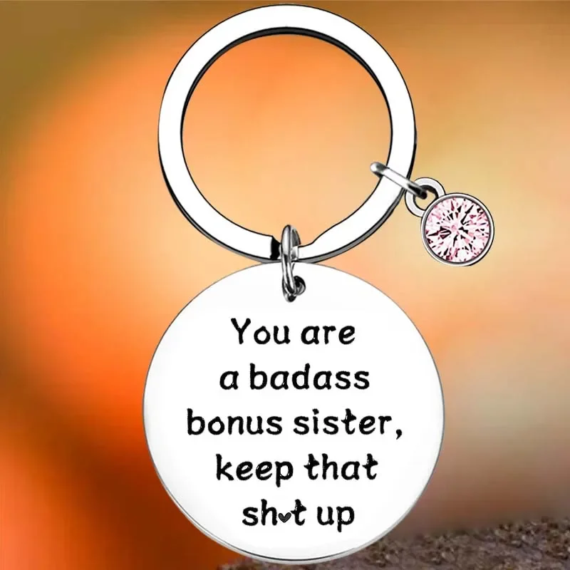 

Hot Stepsister Gifts Bonus Sister in Law Key Chain Ring You Are a Sister keychains pendant Friendship Gift