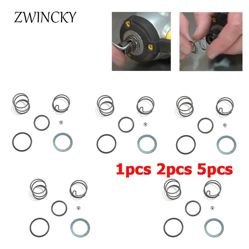 Zwincky 1/2/5Pcs Attrezzo Elettrico Guarnizione A Molla Sfera In Acciaio N078434 N089668 Per Trapano A Percussione Dewalt 20V Misura Dcf885 Dcf886 Kit