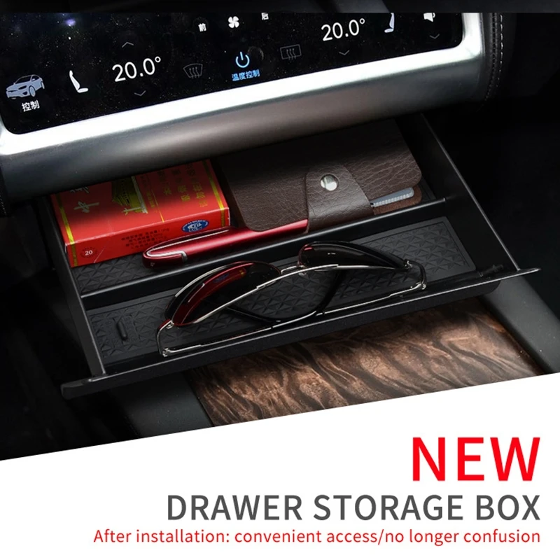 Center Console Aufbewahrungsbox Für Tesla Model X/S 2012-2019 - Organizer Mit Rutschfester Matte