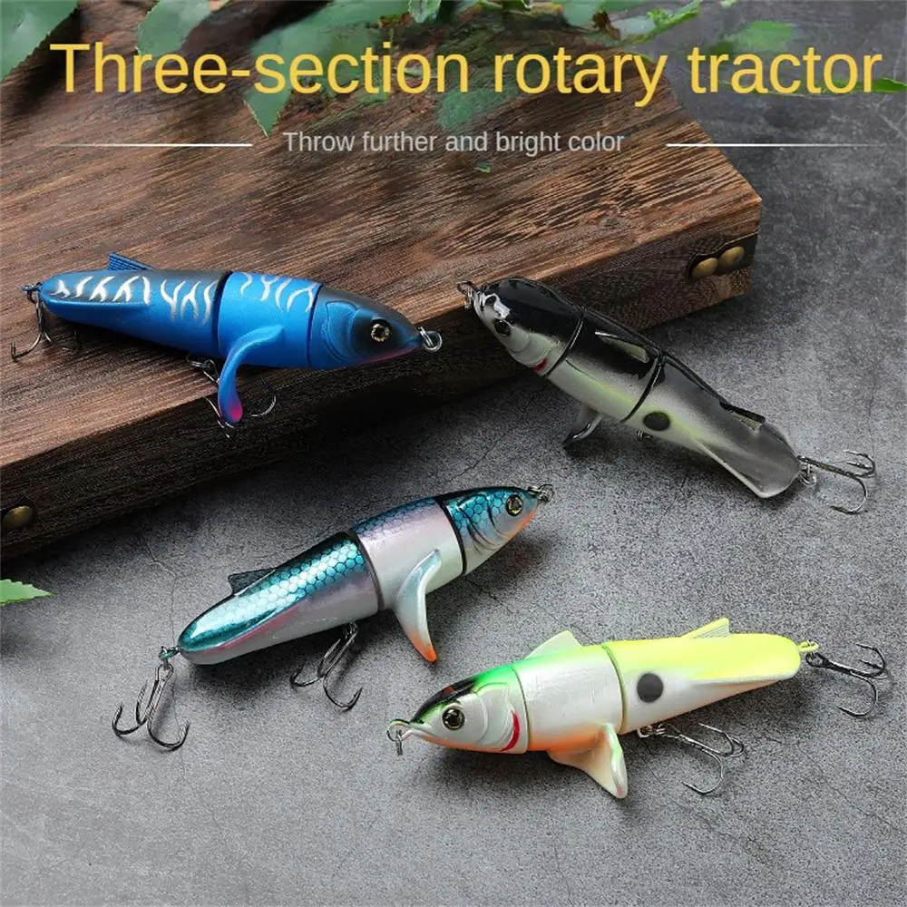 

Throw Distance Hard Bait Three-section Propeller Simulation Bait 11cm Fake Bait Realistic Floating Water Bait 24g Luya Bait Abs