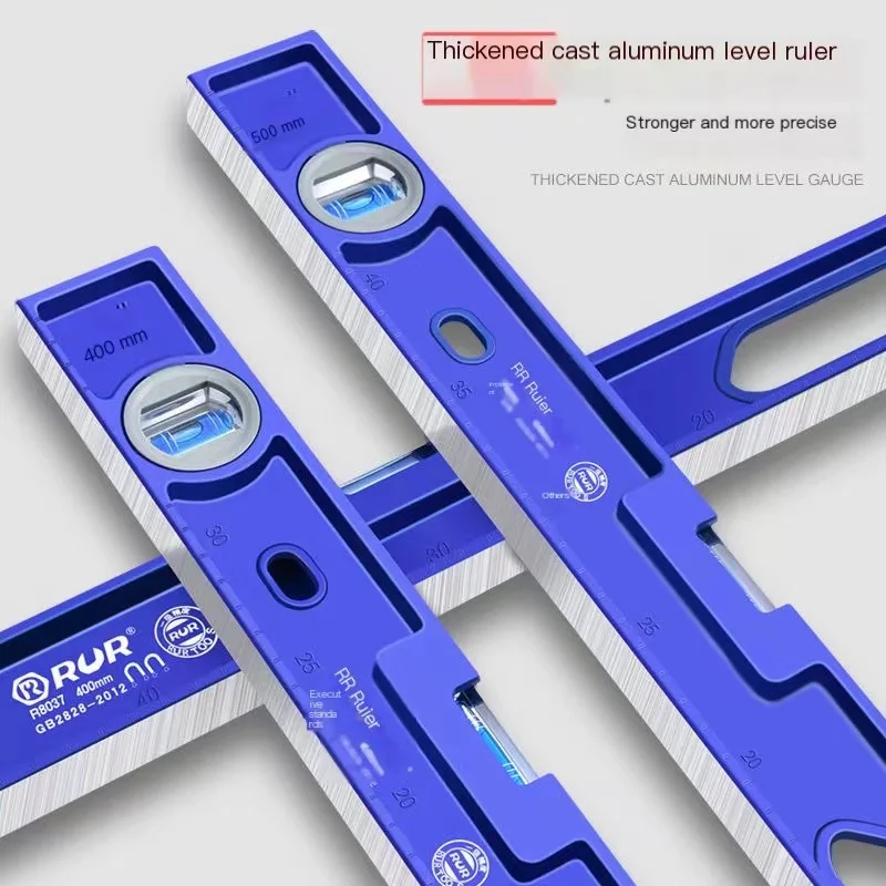 Precision Aluminum Alloy Bubble Level, Régua de ângulo, Construção vertical e horizontal, Ferramentas de medição, Decoração, 30-60cm