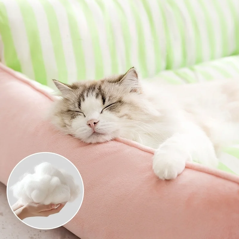 Cat Bed Spring and Summer Cooling Sofa Nest for Small Medium Dog Cats All-Seasons Universal Kennel Dog Bed Cushion Pet Nest