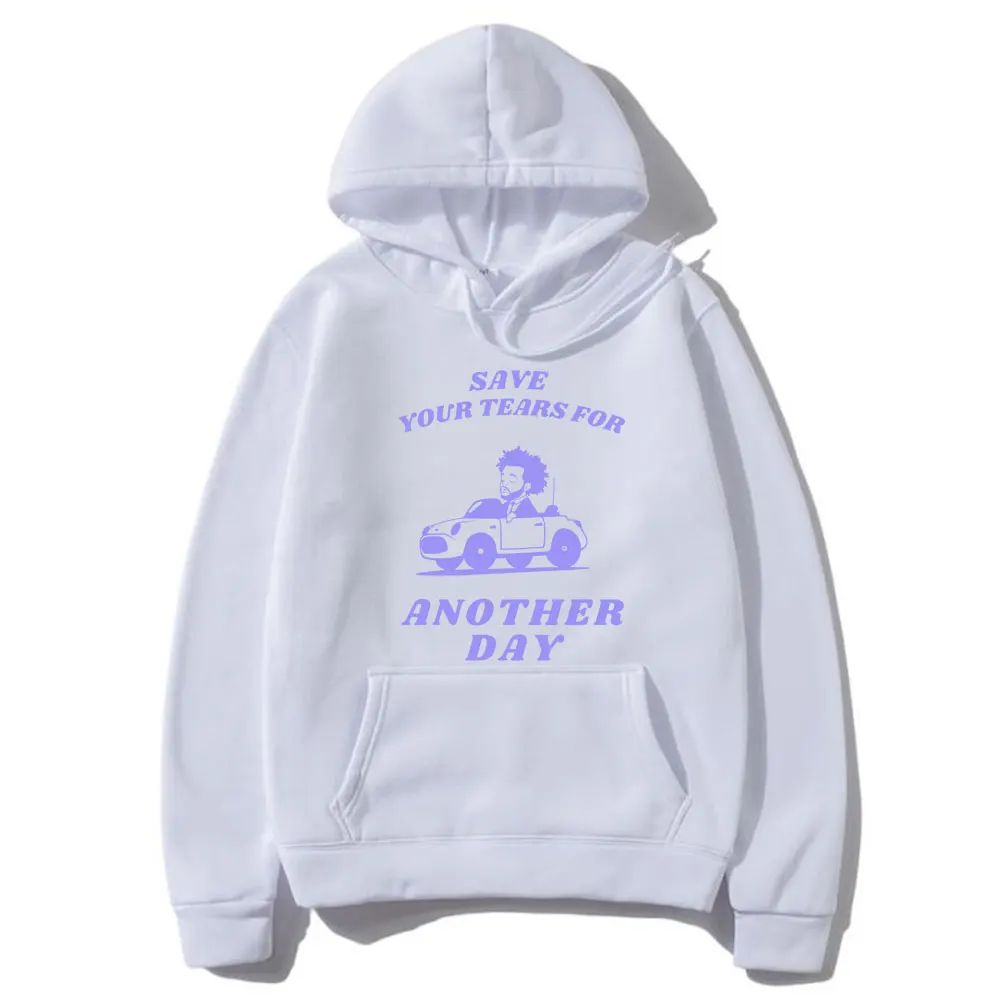 Funny The Weeknd Save Your Tears for Another Day Meme Graphic Hoodie Men Women Hip Hop Rap Pullover Male Oversized Sweatshirt