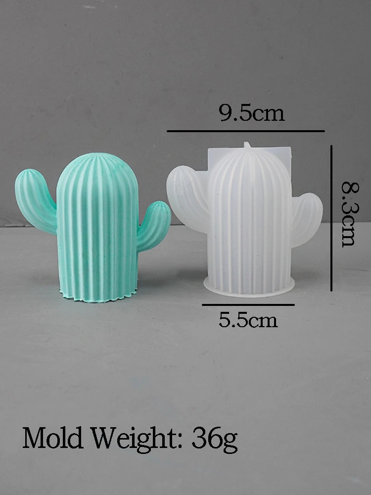 Stampi In Silicone Per Candele A Forma Di Cactus - 3 Modelli 3D Per Resina, Sapone E Artigianato | Fai Da Te Creativo - Foto 10