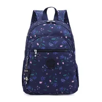 TEGAOTE High Quality New Nylon Flower Pattern Fashion Casual A4 Girl Boy Women Men School Backpack Lightweight Travel Bag M1318 1