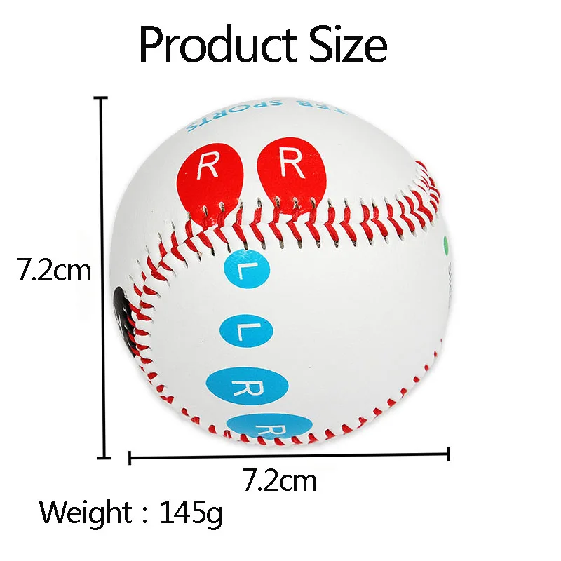 2Pcs 9 Inch Standard Baseball With Finger Placement Markers Professional Games Outdoor Practice Competition Training Baseball