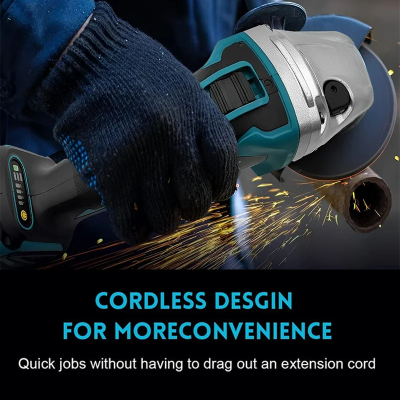 Electric Goddess 125/100mm DGA404 variable speed brushless electric Angle grinder Woodworking power tools For Makita 18V Battery 2
