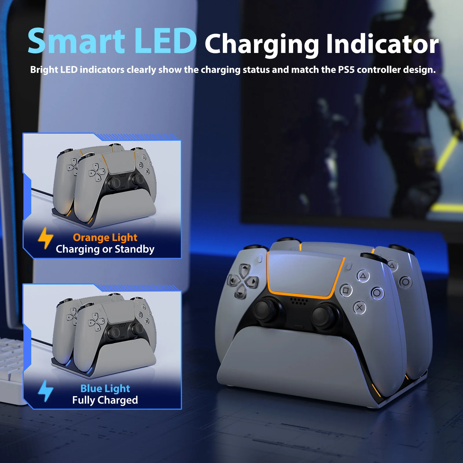 Dual Wireless Controller Charging Dock