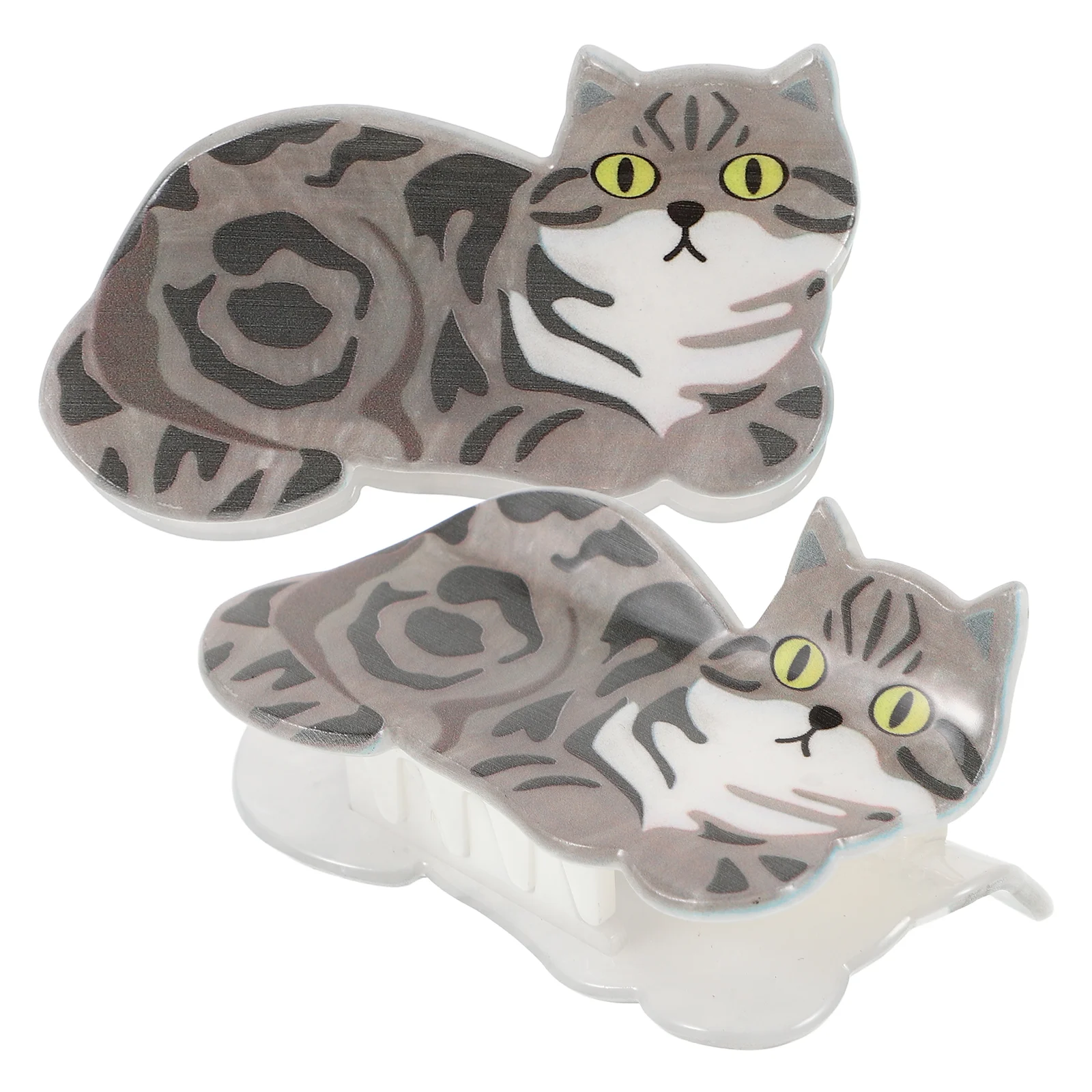 

2 Pcs Cat Hairpin Snap Clips Claw for Thick Women Small Headgear Paw Girls Acetic Acid Miss Women's