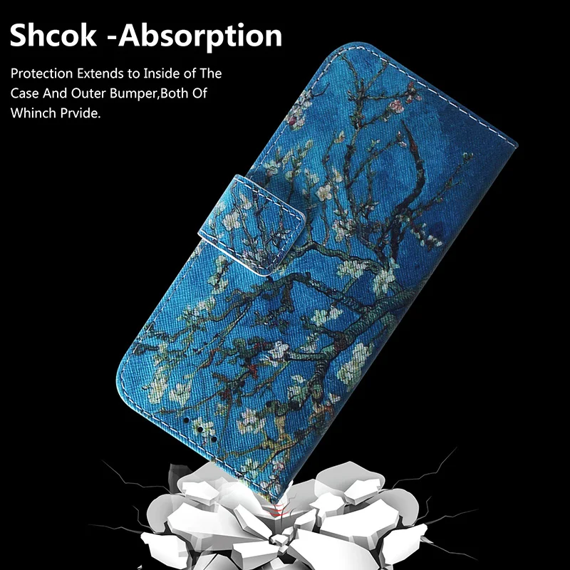 Elegant Painted Flip Leather Magnetic Case – Premium Phone Cover
