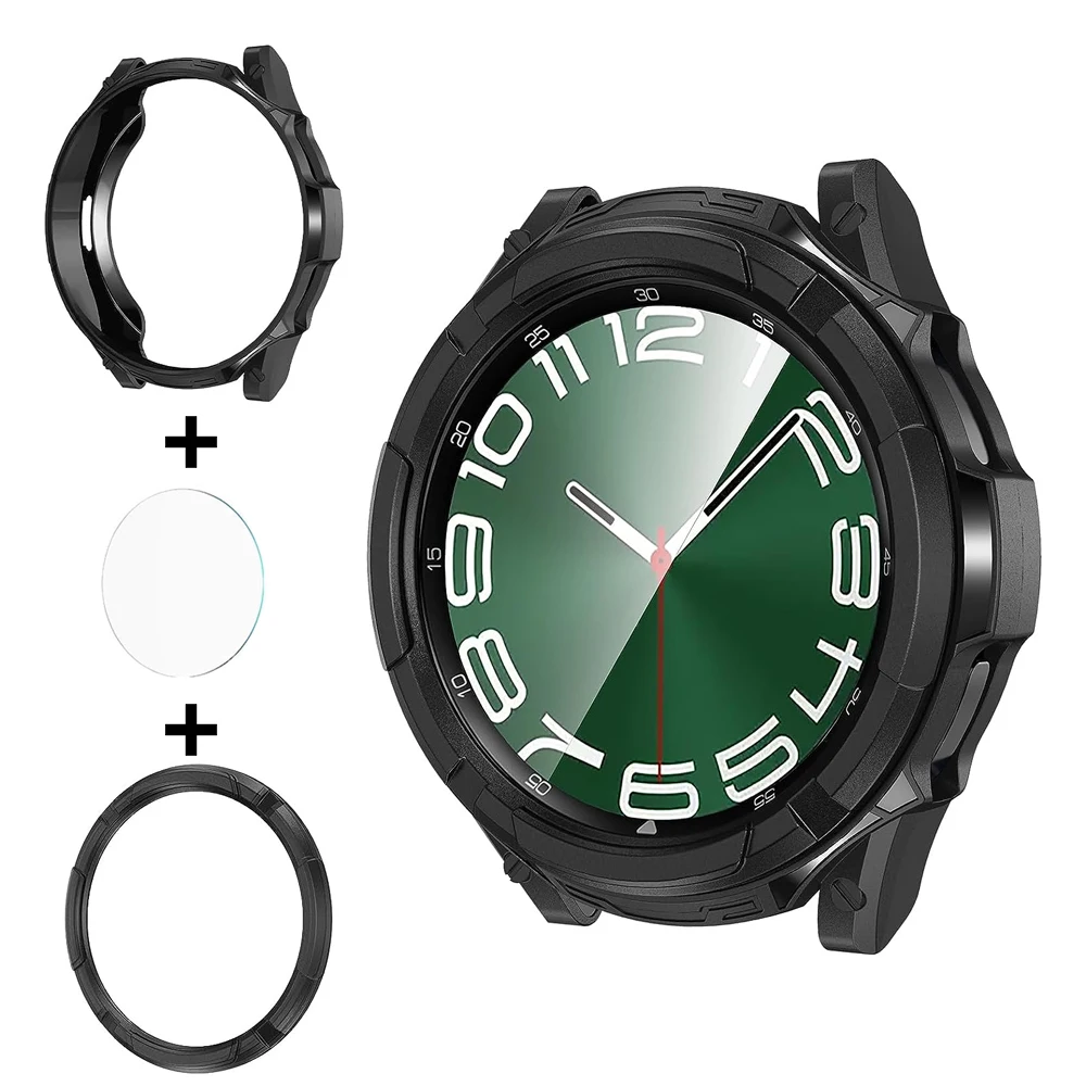 حافظة + زجاج لساعة سامسونج جالاكسي 6 كلاسيك 43 ملم...