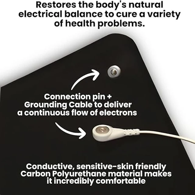60*40cm Grounding Pad With 10 Feet Ground Wire Sleep Mat Desk Mat for Better Sleep Reduce Pain Better Healthy Yoga Massage Mat 5