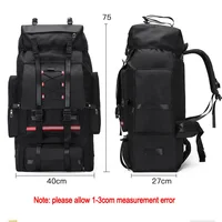 130L 90L Large Camping Bag Backpack Men's Outdoor Travel Shoulder Hiking Trekking Trip Luggage Tactical Bags Mountaineering 6