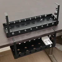 No Drilling Under Desk Wire Management Tray Retractable Cable Organizers in Home Office PC Router Data Wire Metal Storage Rack 5