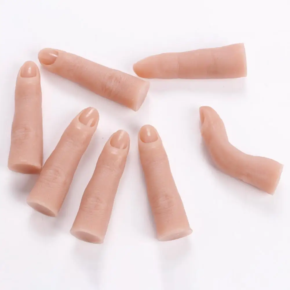 

Silicone Practice Finger 1 Set Compact Multifunctional Adjustable DIY Nails Practice Nail Mannequin Finger Home Use