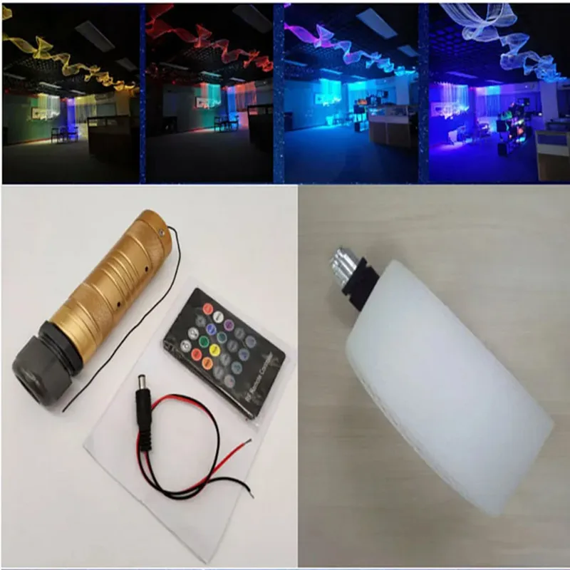 RGB LED Flexible Ribbon 12V Mesh Curtain Backdrop Stage Lights Colorful Optical fiber braided luminescent net DIY Ceiling