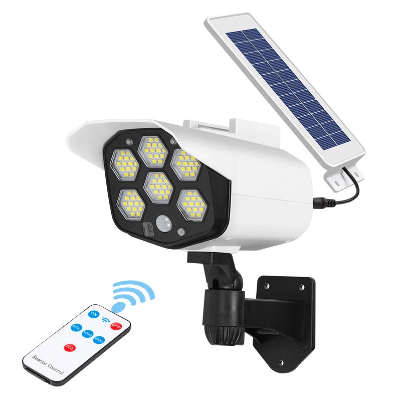 

Fake Camera body Solar Remote Control Street Light Monitoring Lamp Induction Wall lamp Outdoor Burglar Proof Waterproof IP66