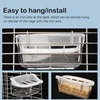 Parrot Feeder Drinker Bird Supplies Bird Cage Parrot Birds Water Hanging Bowl Feeder Box Pet Cage Plastic Food Container 6