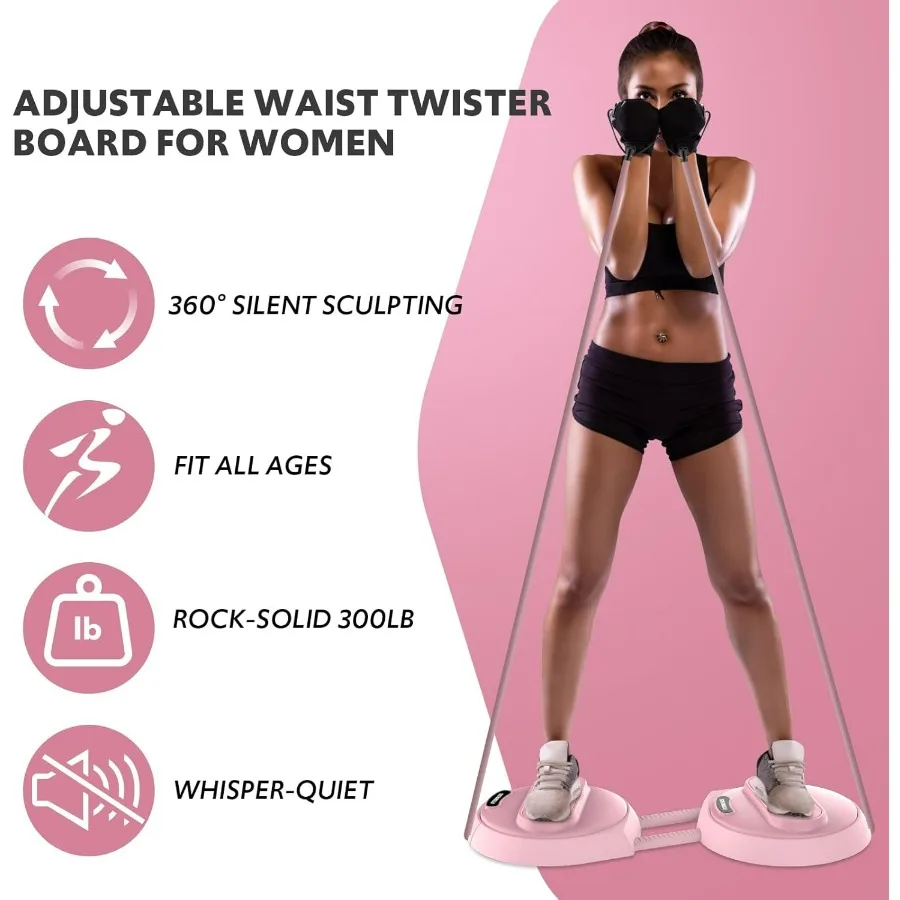 Waist Twisting Machine with Counter, Adjustable Waist Twister Board for Women Belly Fat, Twist Board for Exercise, Ab Twister Bo