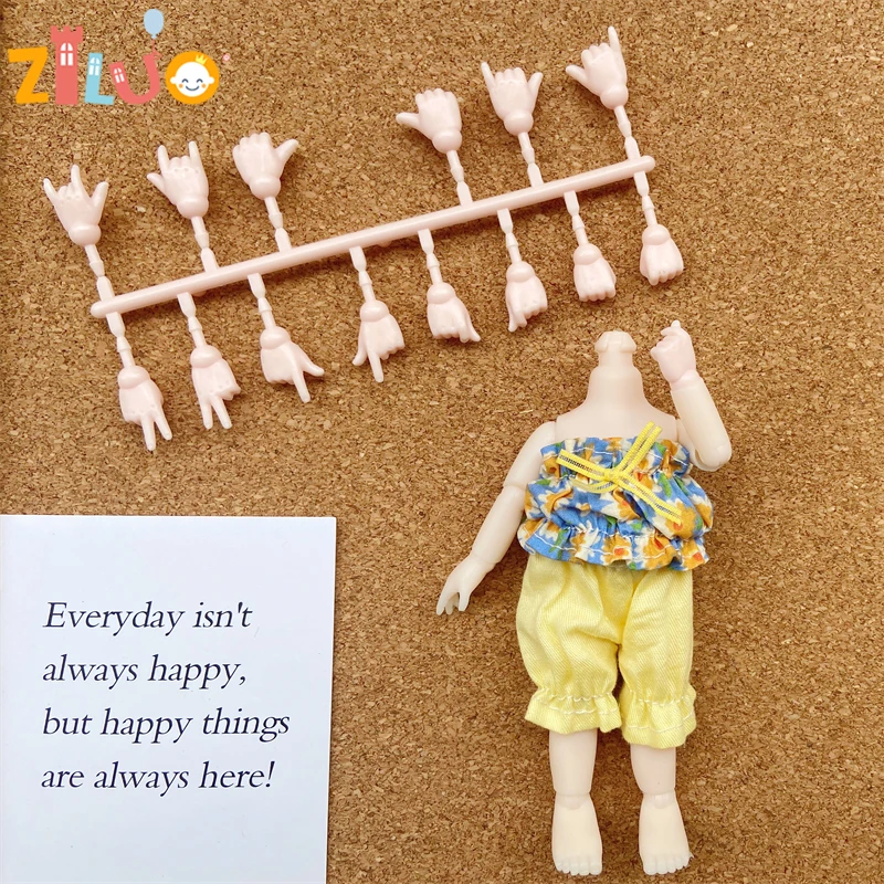 

BJD Doll Gesture Accessories For 1/12 BJD 16cm-17cm Ball-jointed Dolls Hand Semi-finished DIY Toys Children's Girls Boys Gifts