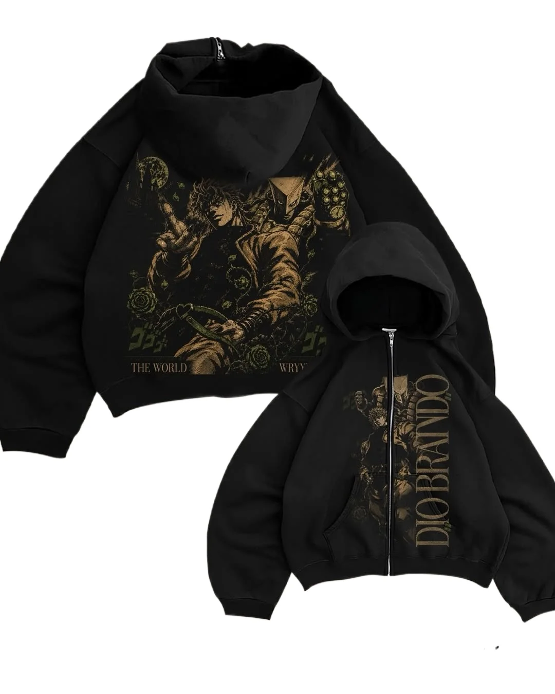 Jojo Bizarre Adventure Hoodies Women Y2k Harajuku Streetwear Pullover Zip Up Anime Hoodie Sweatshirt Tracksuit Men Clothing, view 5