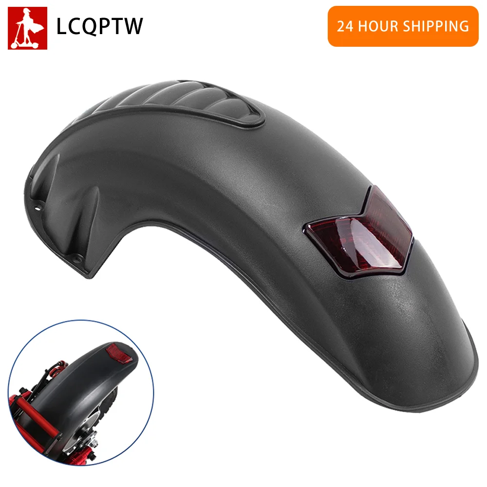 Rear Fender with Brake Light New Electric Scooter Mudguard for KUGOO M4/M4 PRO for 10 Inch Kickscooter Replacement Parts