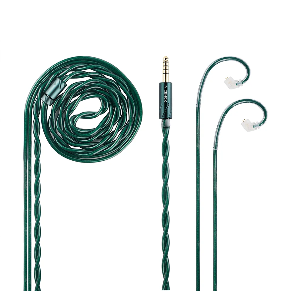 イヤホン Nicehck epicseeker 2pin-4.4mm Nicehck epicseeker-ケーブル付きイヤホン,超高純度6n純粋なシルバー