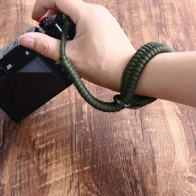 Sangle d'appareil photo, poignée de poignet, bracelet tressé en paracorde pour Pentax pour panasonic, accessoires d'appareil photo DSLR 3